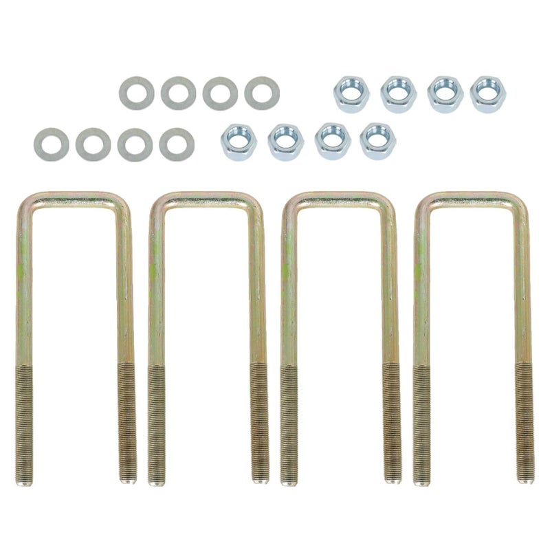 LABLT Square U-Bolts for 2.5 Wide Leaf Springs 8.75 Long 4 Piece Replacement for Silverado Sierra 1500 1988-2019 - Image 3